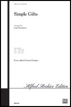 cover Simple Gifts SATB choral sheet music cover